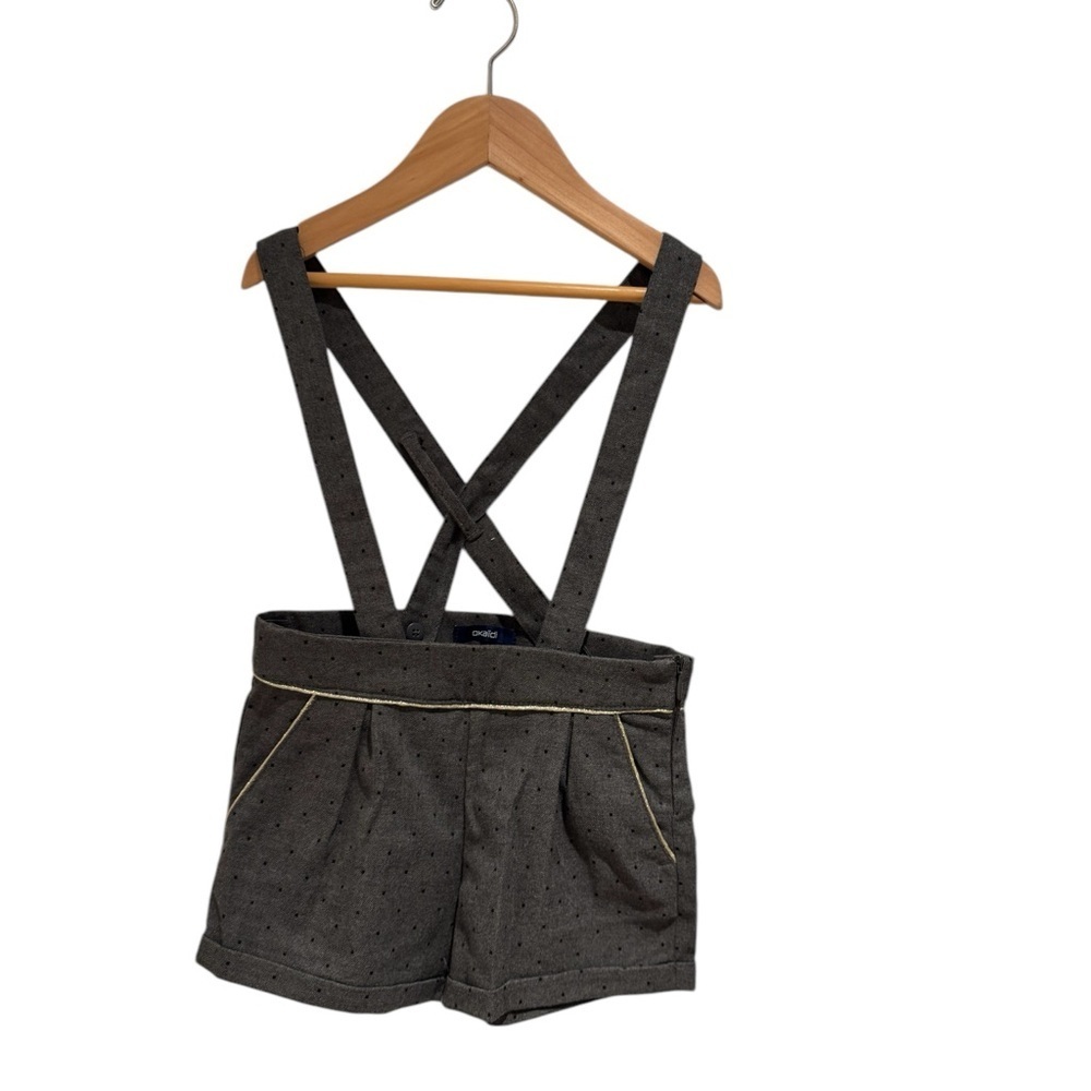 OKAIDI Charming Gray Kids' Suspender Overall Shorts